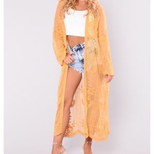 Brand New Mustard yellow lace duster